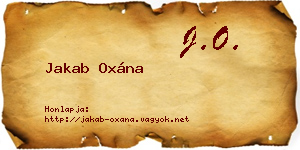 Jakab Oxána névjegykártya