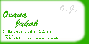 oxana jakab business card